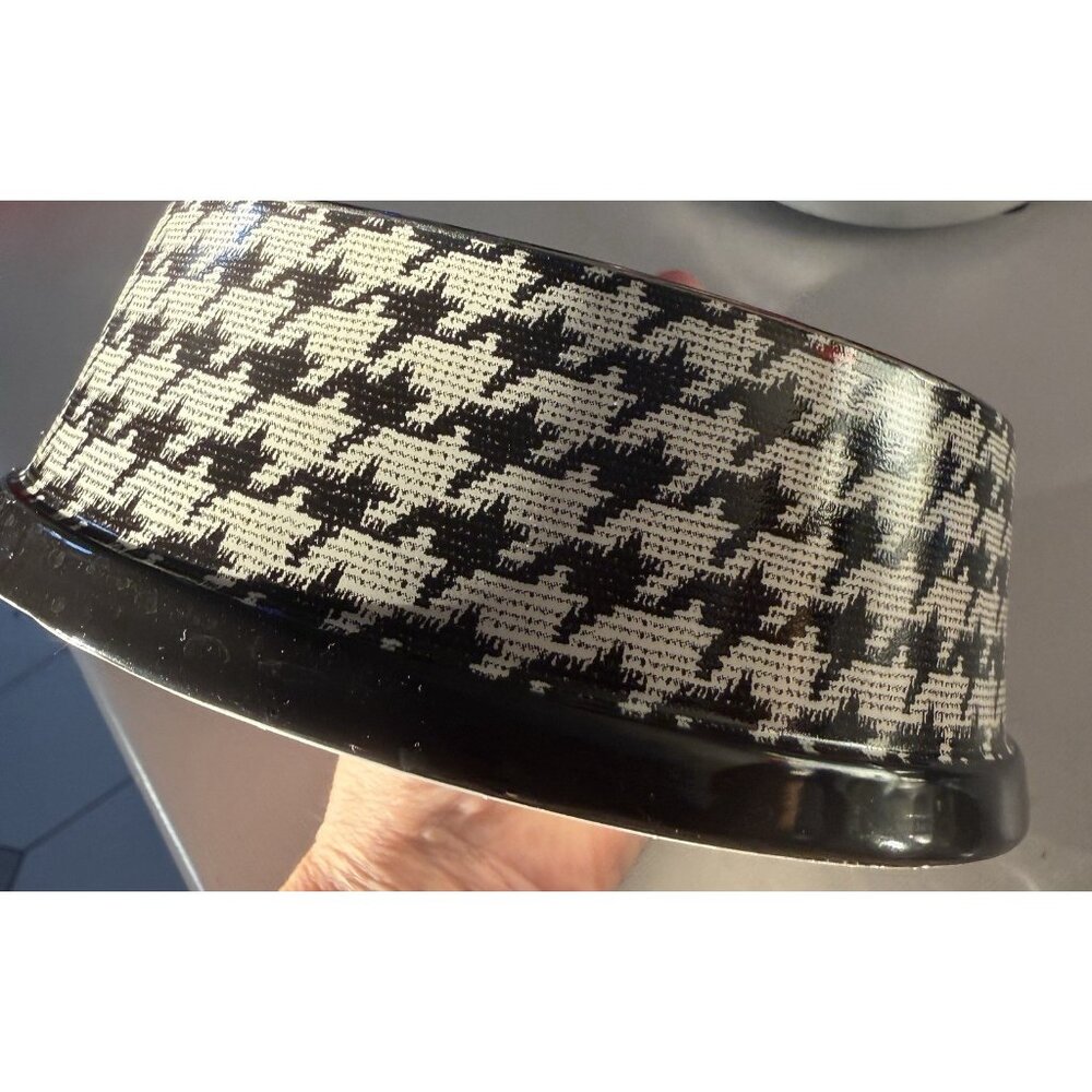 Sherpa Pet 5"x 2.25" Round Black White Tweed Dog/Cat Food Water Pet Bowl Jazzy - Picture 5 of 8